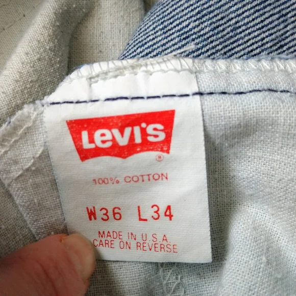 Rare Vintage Levi's 517 Blank Orange Tab 36 34 Jeans Pants Straight Leg - Picture 4 of 8